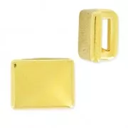 Rectangle Slider for 5mm lace fine Gold plated x1