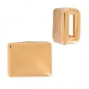 Rectangle Slider for 5mm lace Golden Rose x1