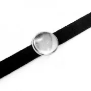 Round Slider for 5mm lace Antique Silver Plating x1