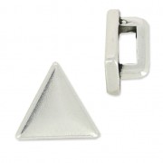 Triangle Slider for 5mm lace Antique Silver Plating x1