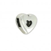 Heart slider for 3 mm Lace Antique Silver Plating x1|raw }}