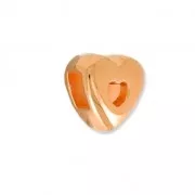 Heart slider for 3 mm Lace Golden rose x1