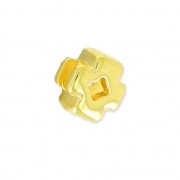 Cross slider for 3 mm Lace fine Gold plated x1