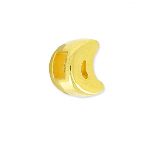 Half Moon slider for 3 mm Lace fine Gold plated x1