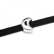 Half Moon slider for 3 mm Lace fine Gold plated x1