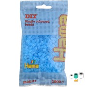 Beads to iron on Hama MIDI 5 mm Transparent Blue (n°73) x1000|raw }}