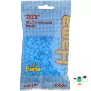 Beads to iron on Hama MIDI 5 mm Transparent Blue (n°73) x1000