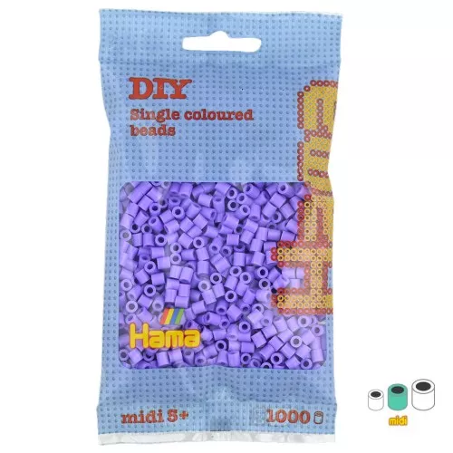 Beads to iron on Hama MIDI 5 mm Pastel Purple (n°45) x1000