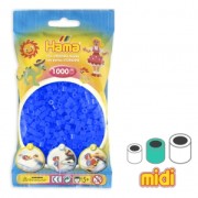 Beads to iron on Hama MIDI 5 mm Neon Blue (n°36) x1000|raw }}