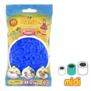 Beads to iron on Hama MIDI 5 mm Neon Blue (n°36) x1000