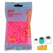 Beads to iron on Hama MIDI 5 mm Neon Fuchsia (n°32) x1000