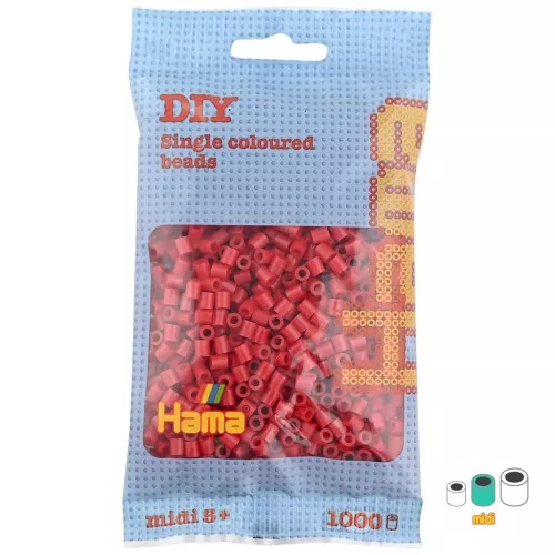 Beads to iron on Hama MIDI 5 mm Christmas Red (n°22) x1000