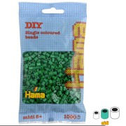 Beads to iron on Hama MIDI 5 mm Green (n°10) x1000