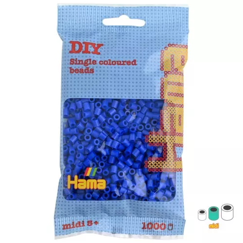 Beads to iron on Hama MIDI 5 mm Dark Blue (n°08) x1000