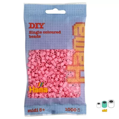 Beads to iron on Hama MIDI 5 mm Pink (n°06) x1000