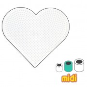 Heart Pegboard 15x17cm for Hama MIDI beads to iron on x1|raw }}
