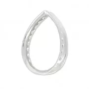 Pear Shaped Mounting Ring by Eternity Design Frame 18.5x14 mm Sterling Silver 925 x1
