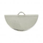 Half-Moon Clamp Terminator 19.5x11.5 mm Rhodium x1|raw }}