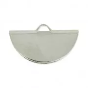 Half-Moon Clamp Terminator 19.5x11.5 mm Rhodium x1