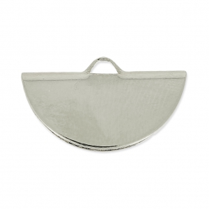 Half-Moon Clamp Terminator 19.5x11.5 mm Rhodium x1