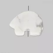 Bead White Polar Bear Bead 14 mm Howlite x1