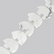 Bead White Polar Bear Bead 14 mm Howlite x1