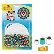 Round Dog Pegboard Kit with Hama MIDI 5 mm beads for Children|raw }}