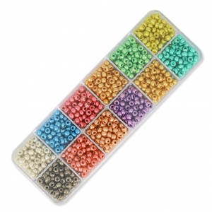 Seed beads assortment Preciosa Ornela 5/0 - 4.5 mm Metallic x200g