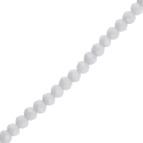 Rondelle beads faceted - round flattened - 3.5x3 mm Grey Opal x36cm