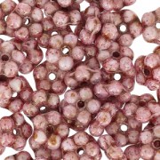 Flower shaped spacers Forget-me-not 5 mm White Senagal Purple x50|raw }}