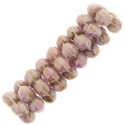 Flower shaped spacers Forget-me-not 5 mm White Senagal Purple x50