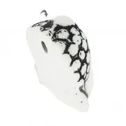 Bouddha Pendant Yak Bones Imitation 38.5 mm White/Black x1