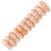 Flower shaped spacers Forget-me-not 5 mm Opaque White Apricot x50