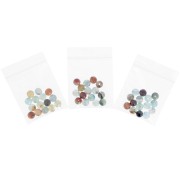 Beads Faceted round beads in coloured agate 6 mm Corn Flower Blue x15