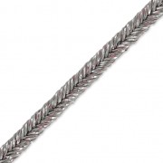 Metallic Braid Made in Italy 2 mm Greige/Silver x1m