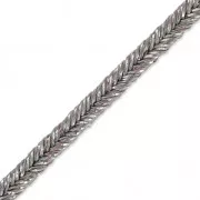 Metallic Braid Made in Italy 2 mm Greige/Silver x1m