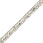 Metallic Braid Made in Italy 2 mm Silver/Silver x1m|raw }}