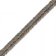 Metallic Braid Made in Italy 2 mm Brown/Copper x1m