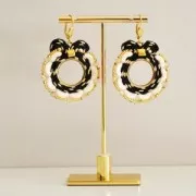 Shay Metal Velvet Braid Made in Italy 4 mm Black/Golden x1m