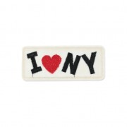 Badge to iron-on I love New York 90x38 mm Black/Red/Ivory x1|raw }}