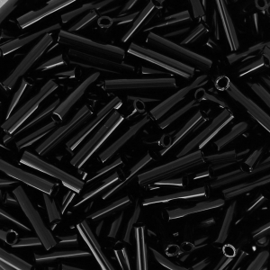 Slender bugles Miyuki 1.3x6 mm BGLS-401 - Black x10g