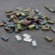 Rectangle Beads Miyuki 4x9 mm RECT-2008 - Metallic Patina Iris Matt x8g