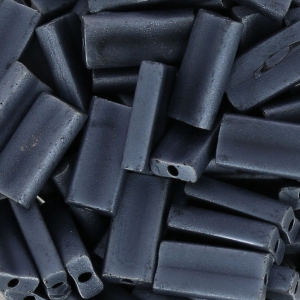 Rectangle Beads Miyuki 4x9 mm RECT-2001 - Gunmetal Matt x8g