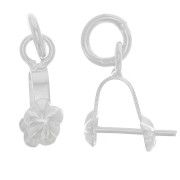 925 Sterling Silver Flower-shaped bail 14mm x1|raw }}