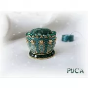 Conical Rhinestones Washers 25 mm Silver/Crystal x1