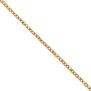 Mesh convict flat chain 1,2x1,7mm 925 Sterling Silver fine gold plated x 1m