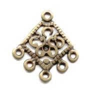 Diamond shaped 5 strands spacer 23mm bronze tone x2|raw }}