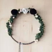 Nude metal circle for Dreamcatcher,  Suspension and Lamps 35cm white