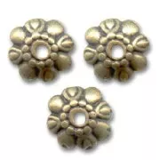 bead cap 9mm bronze tone x8
