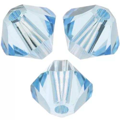 PureCrystal 5328 Crystal Bicones 8mm Aquamarine x6